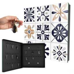 Geometric Patterns Key Cabinet For Home, Black Box Geometry, Design Lovers - thumbnail 1