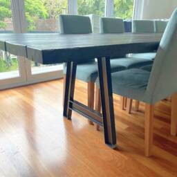 A-Shaped Steel Table Legs, I-Beam Desk Industrial Dining Metal Bench Coffee Set Of 2 - thumbnail 3