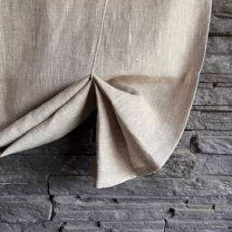 Tie Up Decorative Window Blind, Otto, Linen Natural Fabric, Rod Pocket Shade - thumbnail 3