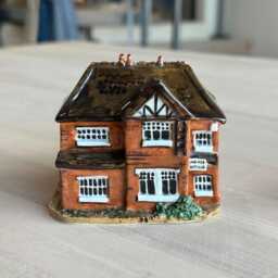 Custom House, House Model, Ceramic Tea Light Holder, Building, Maquette - thumbnail 4