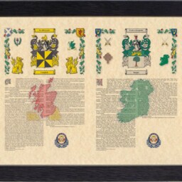 Framed Double Surname History & Coat Of Arms Print - Choice Frames - thumbnail 3