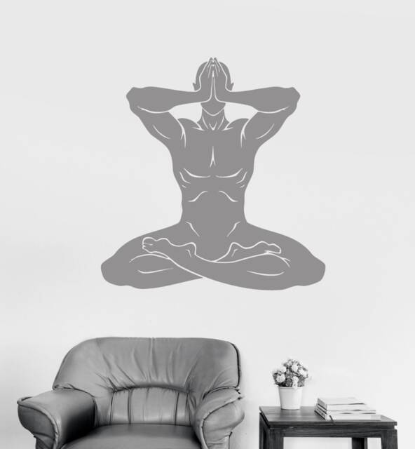 Yoga Vinyl Wall Decal Om Meditation Room Zen Buddhism Decor Stickers Mural - #2388Di - image 1