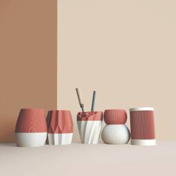 Pencil Pots, Desk Organizer Made With Recycled Wood, Idea For Office Accessories, Storage & Decoration, Scandinavian Design, Gift Home - thumbnail 2