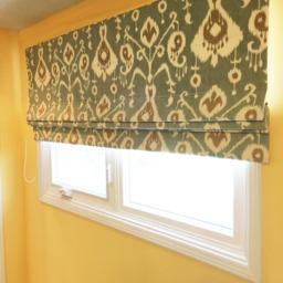 Custom Flat Roman Shade, Vista Laurel Fabric, Chain Mechanism - thumbnail 3