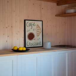Caf?? Et Croissant Unframed Print - Kitchen Art Decor Prints Coffee Posters French - thumbnail 1