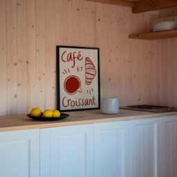 Caf?? Et Croissant Unframed Print - Kitchen Art Decor Prints Coffee Posters French - thumbnail 2