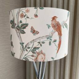 Handmade Lampshade in Laura Ashley Summer Palace Fabric Sage & Apricot, Various Sizes Available, Ceiling Or Table/Floor Lamp Options - thumbnail 2