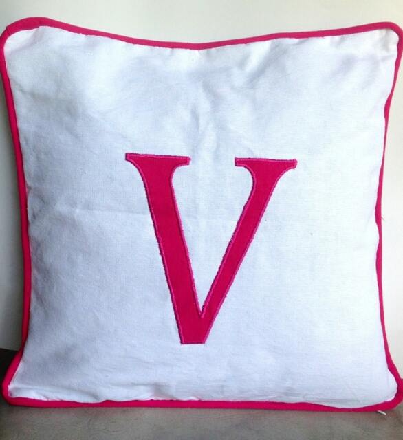 Large Letter Euro Shams, Custom Cushion Cushion, Cute Colorful White Throw Pillows, Unique Gift For Nursery - image 1