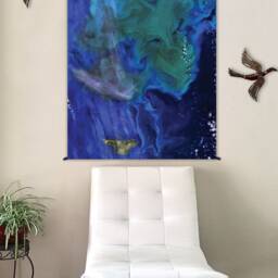 Earth Tapestry - Landscape Yoga Gift Psychedelic Hippie Nature Wall Hanging Map Earths Aquarium - thumbnail 2