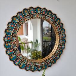 "Peruvian Mirrors ""45cm Steel Blue Mirror" - thumbnail 3