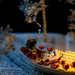 Illuminated Book Sculpture, Altered Art With Led Light, Literary Decor, Lover Gift, Into The Mystic - thumbnail 4