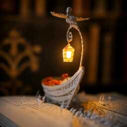 Illuminated Book Sculpture, Altered Art With Led Light, Literary Decor, Lover Gift, Into The Mystic - thumbnail 3