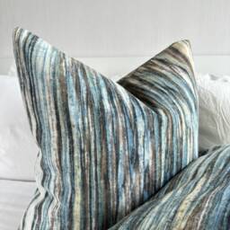 Rustic Indigo Bark Design Pillow Cover Vintage Ethnic Textile - 20x20 - thumbnail 3