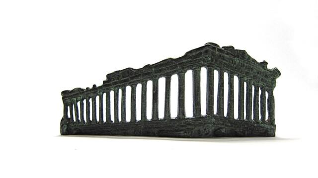 Bronze Sculpture Of Parthenon , Acropolis Ancient Building Greek Civilization - image 1