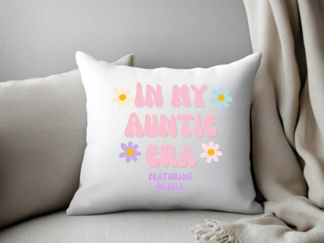 In My Auntie Era Cushion - Funny Pillow Christmas Gifts For Taylor-Inspired Throw Cool Aunts - image 1