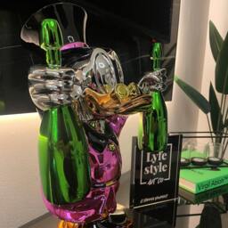 Pink Chrome Scrooge Mcduck Sculpture Pop Art Home Decor Luxury Art Cool - thumbnail 3