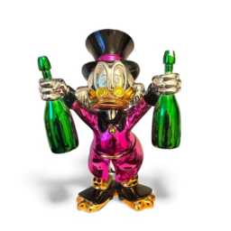 Pink Chrome Scrooge Mcduck Sculpture Pop Art Home Decor Luxury Art Cool - thumbnail 1