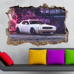 Dodge Challenger Vinyl Sticker - Car Wall Decal Large Garage Decor Print Muscle Art Gift - thumbnail 4