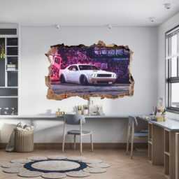 Dodge Challenger Vinyl Sticker - Car Wall Decal Large Garage Decor Print Muscle Art Gift - thumbnail 1