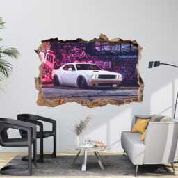 Dodge Challenger Vinyl Sticker - Car Wall Decal Large Garage Decor Print Muscle Art Gift - thumbnail 3