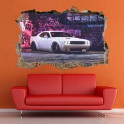 Dodge Challenger Vinyl Sticker - Car Wall Decal Large Garage Decor Print Muscle Art Gift - thumbnail 2