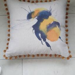 Bumble Bee Cushion, Decor, Throw Pillow, Large Bee Cushion. Save The Bees Gift - thumbnail 2