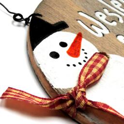 Baby Keepsake, First Christmas Ornaments, Tree Decor, Custom Name Pallet, Personalized Gifts, Snowman Decor - thumbnail 3