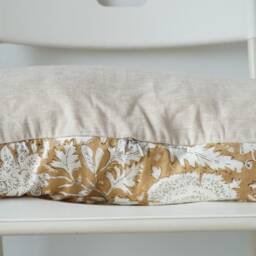 Floral Lumbar Pillow Cover Indian Block Print, Boho Farmhouse Decor - thumbnail 3