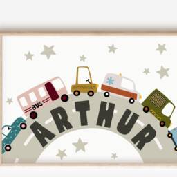 Car & Transport Personalised Prints, Perfect For A Playroom, Nursery Or Bedroom - Prints Only - thumbnail 3
