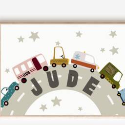 Car & Transport Personalised Prints, Perfect For A Playroom, Nursery Or Bedroom - Prints Only - thumbnail 2