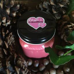 Cranberry Chutney, Hand Poured, Made, All Natural, 100% Soy Candle in Mason Canning Jar With Black Rustic Lid - thumbnail 2