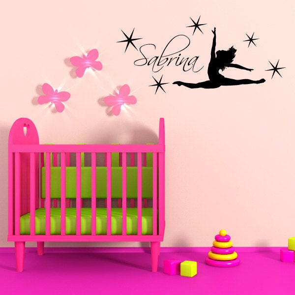 Custom Personalized Name & Dance Wall Decal Sticker Decor 01 - image 1