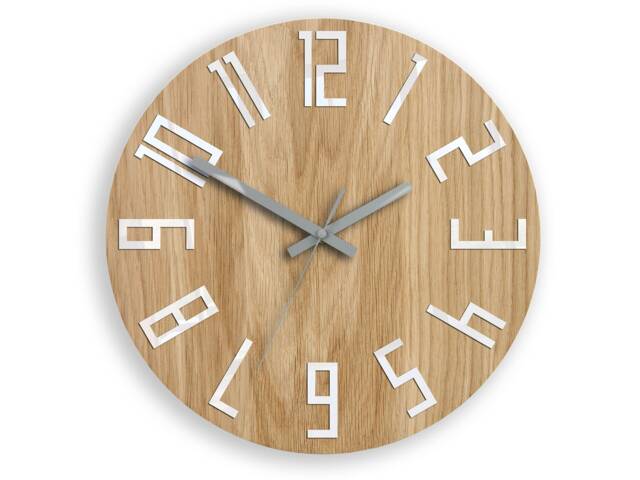 Wood Clock Silent Slim Gray , Large Wall Clock, Unique Wall Clock, Gift Unusual Modern Abstract Style 33, 5cm/13, 19 - image 1