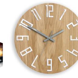 Wood Clock Silent Slim Gray , Large Wall Clock, Unique Wall Clock, Gift Unusual Modern Abstract Style 33, 5cm/13, 19 - thumbnail 4