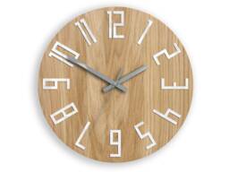 Wood Clock Silent Slim Gray , Large Wall Clock, Unique Wall Clock, Gift Unusual Modern Abstract Style 33, 5cm/13, 19