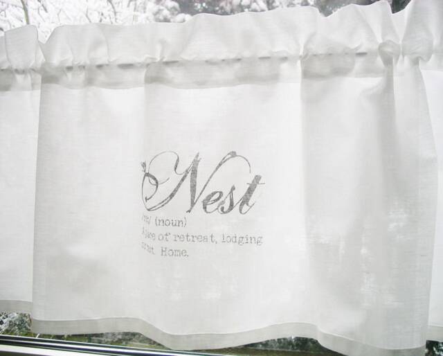Curtain Shabby Chic Nest Window Curtain Country House Bistro White - image 1