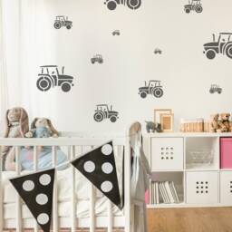 Tractor Wall Stencil Set Reusable Plastic Template, Kids Room Decor - thumbnail 3