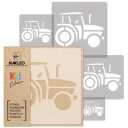 Tractor Wall Stencil Set Reusable Plastic Template, Kids Room Decor - thumbnail 1