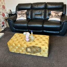Handmade Chesterfield 3D Upholstered Coffee Table Footstool - thumbnail 2