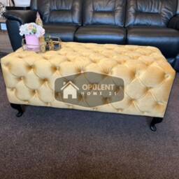 Handmade Chesterfield 3D Upholstered Coffee Table Footstool - thumbnail 3
