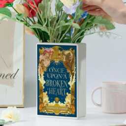 Once Upon A Broken Heart Book Vase, Ceramic Fantasy Shaped Stephanie Garber Vase Decor, Romantasy Bookish Gift, Fairytale Lover - thumbnail 2