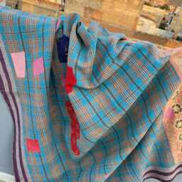 Boho Cotton Kantha Quilt Reversible Patchwork Block Print Handmade Blanket - thumbnail 2