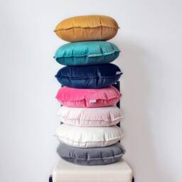 Round Velvet Pillow, Soft Accent Cushion, Throw Pillow - thumbnail 1