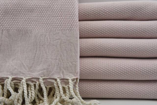 "Turkish Peshtemal, Powder Pink Towel, Handmade Towel, Soft Towel, Peshtemal Towel, Beach Towel, Spa Towel, Turkish Towel, 38""x67" - image 1