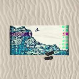 Mountain Bike Beach Towel Freeride Rampage Art, Mtb Gift, Cam Zink