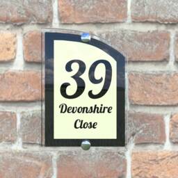 Acrylic & Aluminium Personalised Wall Plaque House Number - Arca5-1Bvp-B-C - thumbnail 3