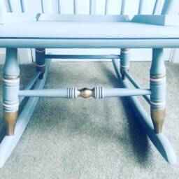 Rocking Chair Nursery Baby Painted Bespoke Stencilled - thumbnail 2