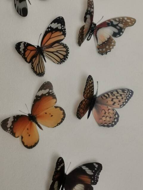 3D Butterfly Wall Decor Handmade Flying Removable Butterflies, Set Of 10 - image 1
