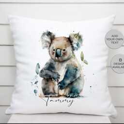 Personalised Koala Cushion - Animal Throw Pillow Lover Gift Custom Home Decor - thumbnail 3