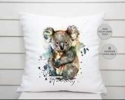 Personalised Koala Cushion - Animal Throw Pillow Lover Gift Custom Home Decor - thumbnail 1